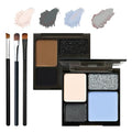 Blue Gray Eyeshadow Palette - 4 Matte & Shimmer Colors