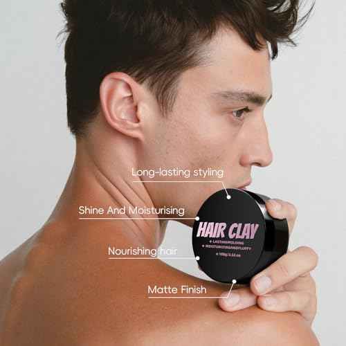 Men¡¯s Hair Clay Matte Pomade, Super Hold Long Lasting Style, Shine And Moisturising, Matte Finish Pomade for All Hair Types