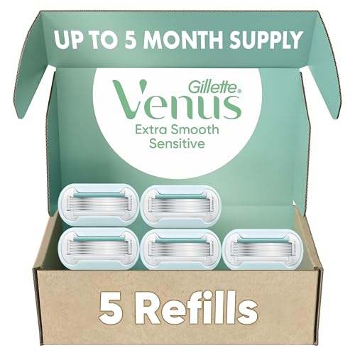 5-Blade Women’s Razor Refills for Smooth Shaving - 5 Count