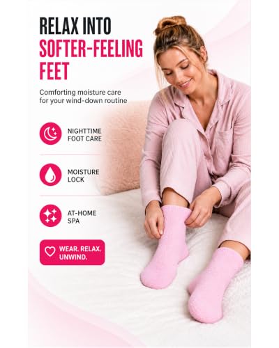 Moisturizing Gel Socks for Dry Cracked Feet & Heels
