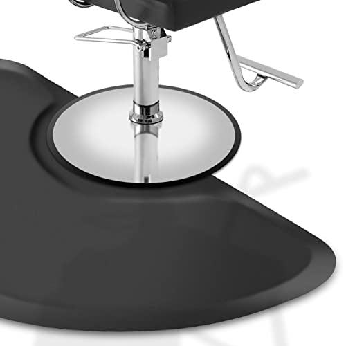 Saloniture 3ft x 4ft Anti-Fatigue Salon Mat - Black Semi Circle