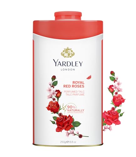 Yardley London Red Roses Perfumed Talc Powder, 8.8 oz