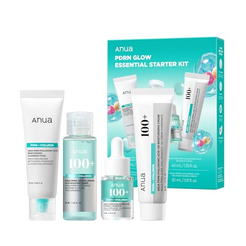 ANUA PDRN Glow Essential Starter Kit - 4-Step Korean Glass Skin Set