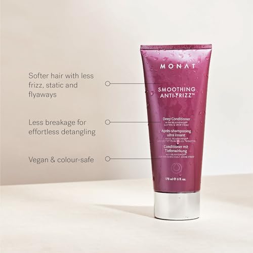 MONAT Smoothing Deep Conditioner with Rejuveniqe¢ç - Anti-Frizz, Long-Lasting Frizz Control for Damaged Hair - Net Wt. 178 ml / 6 fl. oz