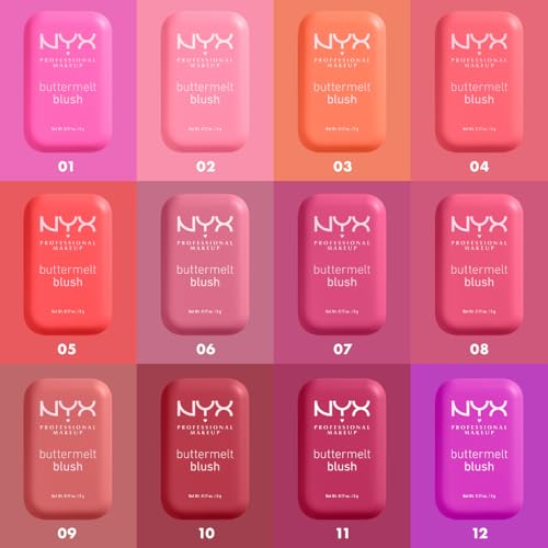 NYX Buttermelt Powder Blush – Fade-Resistant, 12HR Wear