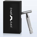 Classic Double Edge Safety Shaving Razor, Pure Copper Handle,1 Razor + 10 pcs Super Stainless Steel Blades