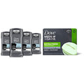 DOVE MEN + CARE Antiperspirant Deodorant (72 Hour Protection) and 3-in-1 Extra Fresh Body Wash Bar (8 Pack) Bundle