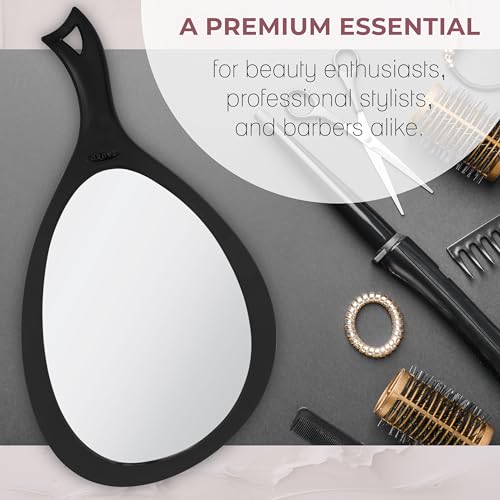 Zadro Salon Professional 10x19 Magenta Large Distortion-Free Hand Mirror with Handle