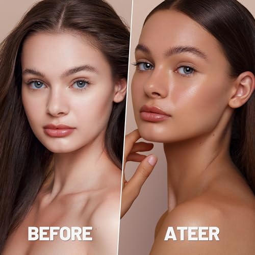 Self Tanner Mousse+Face Tanning Drops-30X Clear Bronzer Self Tanning Lotion for Body Fake Tan-14 Day Long Lasting Effect Quick Tan,Lightweight, Self-Tanner Foam Enriched with Aloe Vera and Coconut