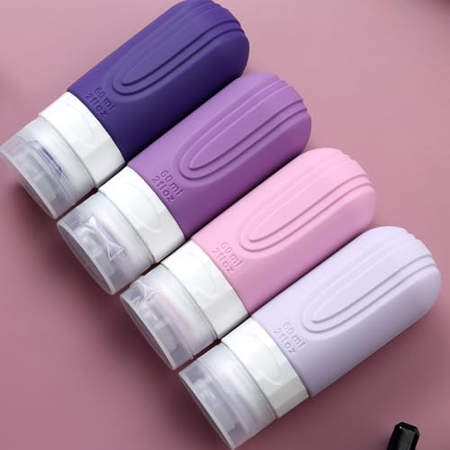 TSA Approved 2oz Travel Bottles, 4-Pack Leak Proof Toiletry Containers