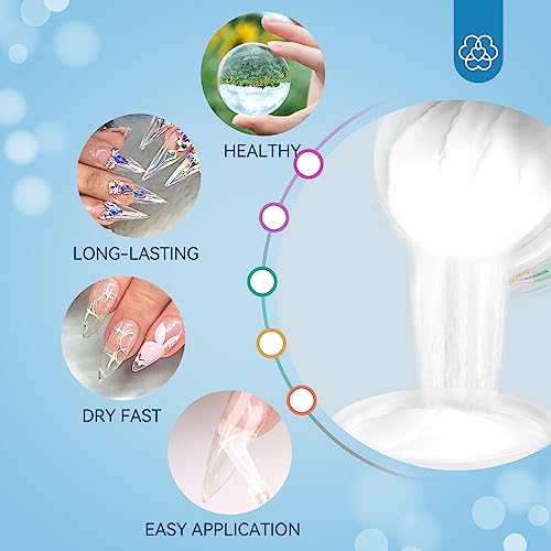 SAVILAND Clear Dip Powder for Nails - 2.1 oz / 60g Crystal Clear Dipping Powder