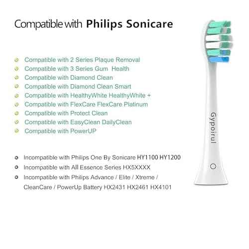 Toothbrush Replacement Heads Compatible with Philips Sonicare Replacement Heads, Electric Brush Head for 4100 5100 6100 9023 W Optimal Plaque Control 10 Pack
