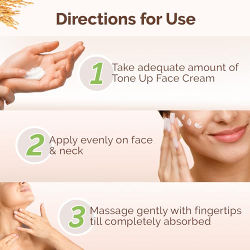 MAMAEARTH Rice Water Tone Up Face Cream | with Rice Water & Niacinamide | Hydrates | Lightweight, Non-Greasy Formula for Smooth Glass Skin | 1.76 Oz (50g)