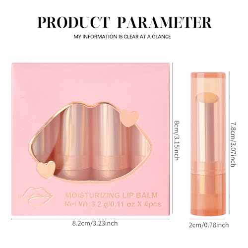 Color-Changing Lip Balm, Moisturizing Hydrating Tinted Lip Balm for Dry Lips, Long-Lasting Nourishing Lipstick, Glossy Lip Tint, Lip Care for Smooth, Soft Lips.5#