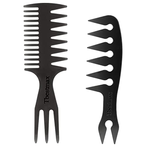 Hair Comb Styling Set Tail Comb Afro Pick 2pk – Double-Sided Professional Barber Brushes