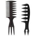 Hair Comb Styling Set Tail Comb Afro Pick 2pk – Double-Sided Professional Barber Brushes