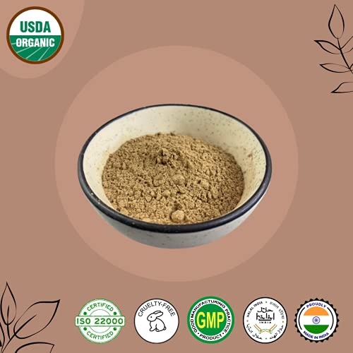 USDA Organic Aritha Powder/Soap nut Powder(Sapindus Laurifolia) by mi nature FOR SILKY HAIR - (227g / (1/2 lb) USDA NOP Certified 100% Organic | Excellent Hair Conditioner | From INDIA