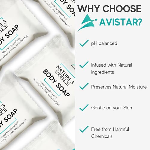 Avistar Hotel Soap Bars Bulk 60 Pack 0.5 oz Individually Wrapped