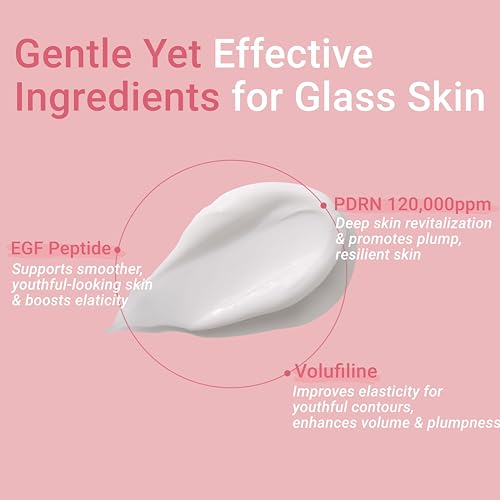 PDRN 120,000 ppm EGF Peptide Cream ? Volufiline & Salmon DNA + 12% Phyto PDRN ? Post Microneedling Aftercare Anti-Aging Face Cream w/Niacinamide & Hyaluronic Acid 1.7 oz