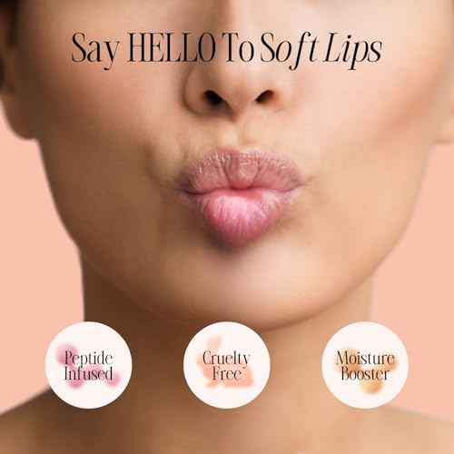 YUGLO Lip Sleeping Mask with Multi-Peptides | Peach Flavor | Hydrating & Plumping Lip Treatment for ?Dry, Chapped Lips | Nourishes & Moisturizes | Overnight Lip Repair