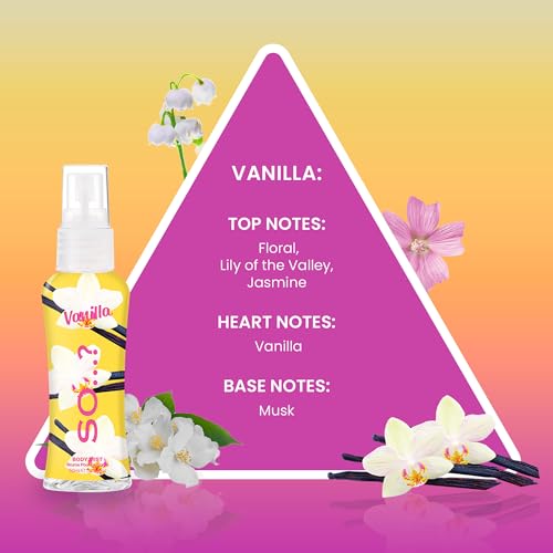 So...? Women's Body Mist Set - 4 Vegan Perfumes, 650-1000 Sprays
