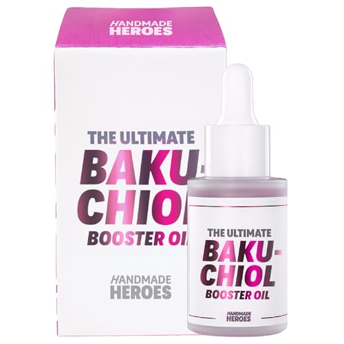 Handmade Heroes 2% Bakuchiol Booster Oil with Sugarcane Squalane, All Natural Retinol Alternative For Radiant and Line Smoothing 0.75oz