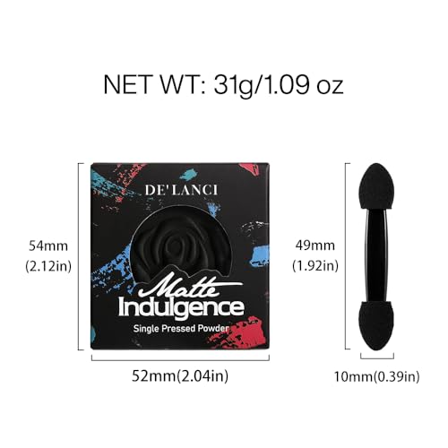 Black Matte Eyeshadow Single with Applicator - Waterproof
