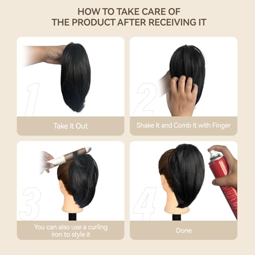 Clip-In Ponytail Extension 10" - Dark Blonde Highlights