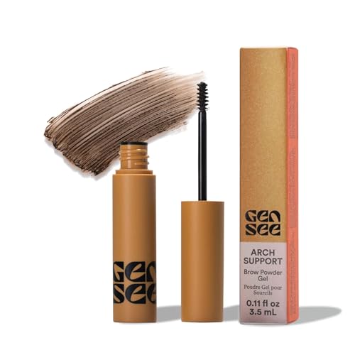 Gen See Arch Support Brow Powder Gel, Medium Brown ? 2 in 1 Color and Hold Brow Styler, Natural Volume Sculpting Formula, All Day Wear, Vegan Cruelty-Free, Made in Italy