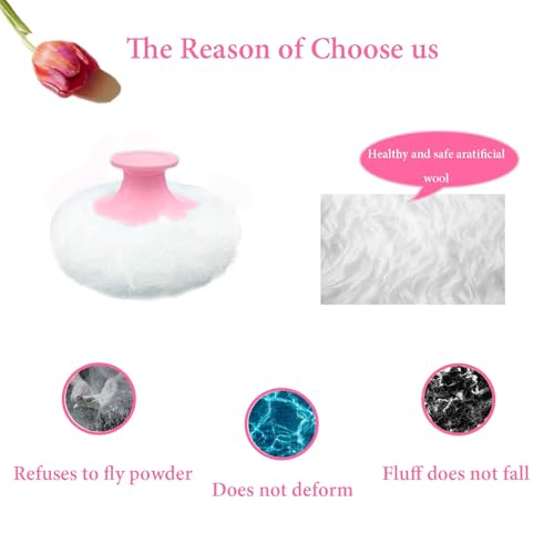 Powder Puff with Container - Soft Dusting Applicator for Body