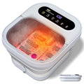 ALLJOY Collapsible Foot Spa with Heat & Bubbles, 6 Rollers