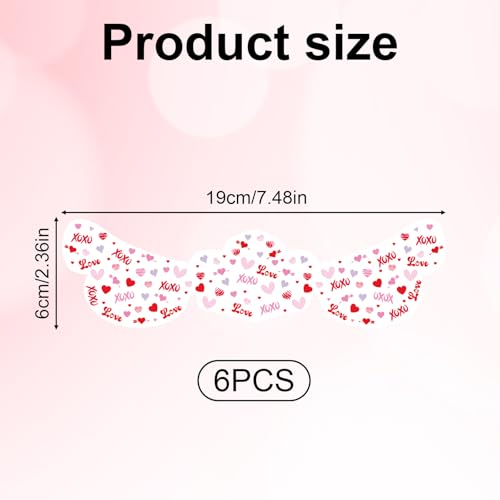 Valentine's Face Freckle Patches - 6pc Waterproof Temporary Tattoos