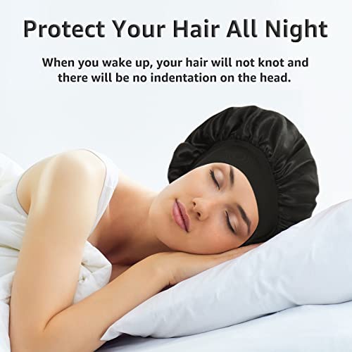 3 Pack Satin Sleep Bonnet for Curly Hair & Braids