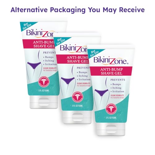 Anti-Bump Shave Gel for Sensitive Areas - 5 Oz, Pack of 3, Bikini Zone