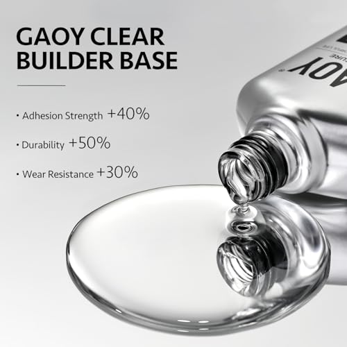 GAOY Clear Builder Base & Glassy Top Coat Set 16ml UV Gel Nail Polish