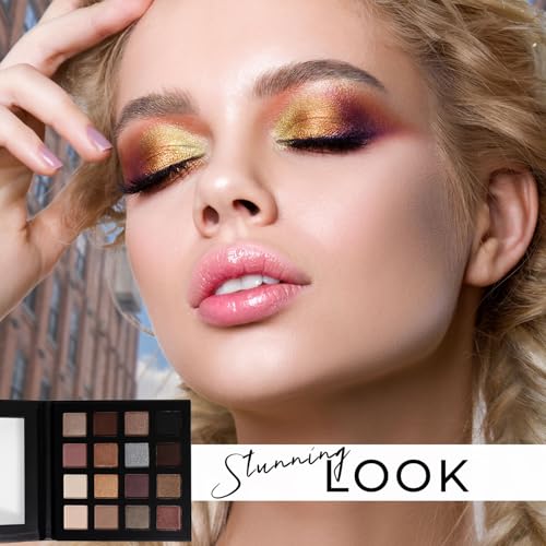 Profusion Sparkle Eyes Eyeshadow Palette – 16 Shades with Primer & Brush