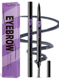 Gray Eyebrow Pencil with Brush - Waterproof Dual-Tip Brow Pen