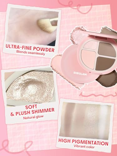 SHEGLAM Hypersculpt Cool Highlight & Contour Palette 4 Shades 2-in-1 Face Makeup