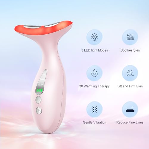 Facial Neck Massager with Heat & Vibration - USB Rechargeable