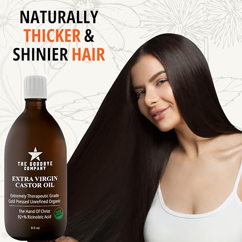 Organic Cold-Pressed Castor Oil, 8.5 oz - USDA Certified