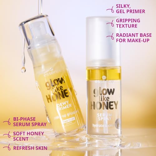 Essence Glow Like Honey Serum Spray – Dewy Face Mist, Vegan & Cruelty-Free