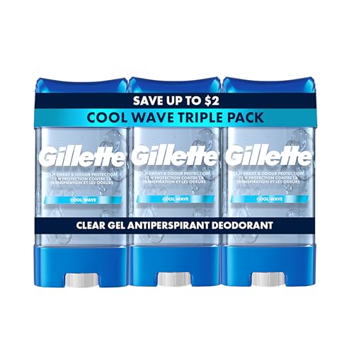 Gillette Clear Gel Antiperspirant Deodorant Men 72hr 3 Pack