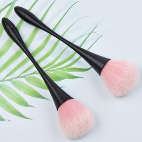 2Pcs Nail Dust Brushes for Acrylic & Gel Nails - Soft Bristle Cleaner
