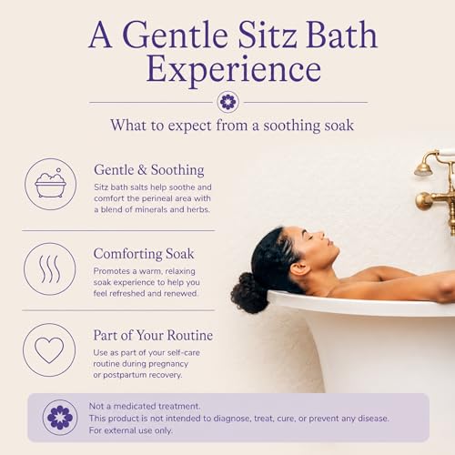 Sitz Bath Salts for Postpartum Care - Epsom Salt & Aloe Vera, 10 oz