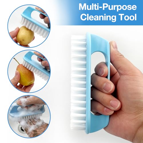 Large Heavy-Duty Nail Cleaning Brush with Four-Finger Grip - 2 Pack