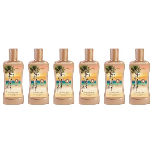 Panama Jack Sunscreen Tanning Lotion - SPF 4, PABA, Paraben, Gluten & Cruelty Free, Antioxidant Moisturizing Formula, 6 FL OZ (Pack of 6)