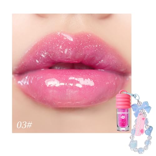 3 Pcs Hydrating Lip Gloss Set, Colors Changing Lip Gloss Cute Bracelet Designs Lip Oil, Lip Jelly for Women, Party Gift, Non-toxic Make-up