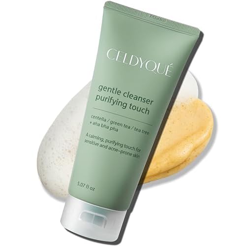 Gentle Cleanser Purifying Touch ? Centella, Tea Tree & Green Tea | AHA BHA PHA Exfoliating Face Wash for Sensitive, Acne-Prone Skin | Calming, Pore Purifying Korean Cleansing Foam, 5.07 fl oz