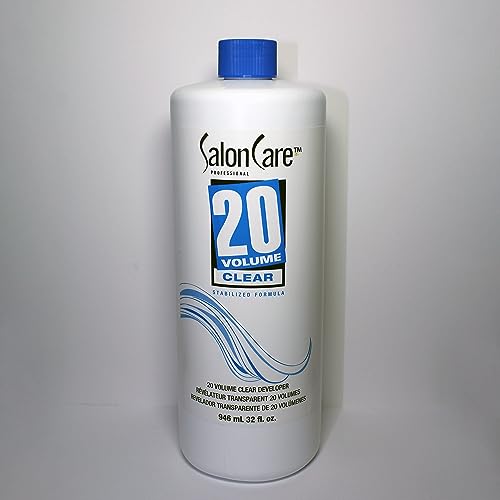 Salon Care 20 Volume Clear Developer, Superior Gray Coverage, Stabilized Formula for Consistent, Predictable Results, 32 Ounce