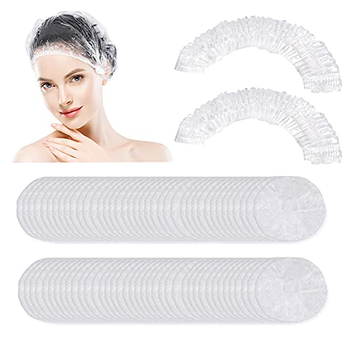 Ceizioes 150 Pack Disposable Waterproof Shower Caps Thickened Hair Bath Caps for Women Kids - Travel & Salon Use